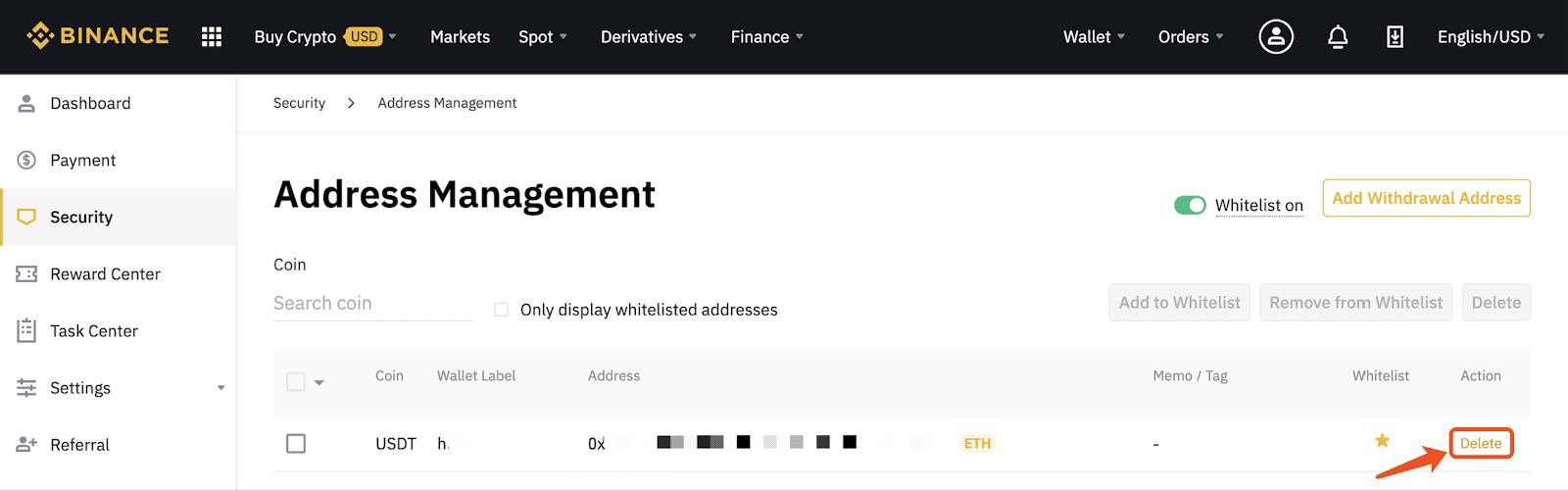 Binance使用取款地址白名单功能指南-第17张图片-昕阳网