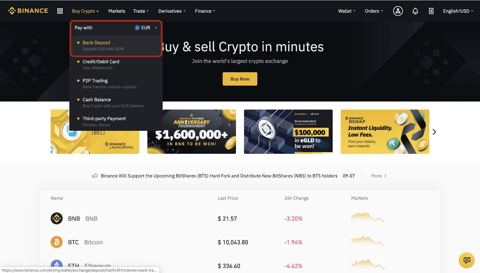 如何通过SEPA银行转账将法定货币存入Binance-第1张图片-昕阳网