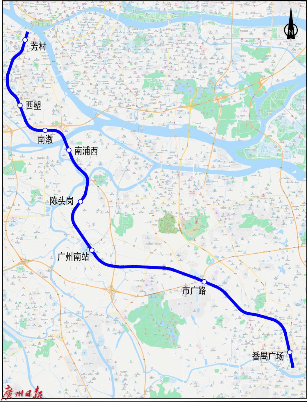 广州地铁22号线运营时间（地铁22号线全程线路图）-第1张图片-昕阳网