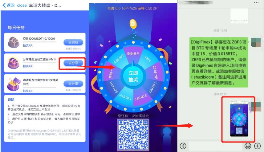 2022如何参与D网digifinex买卖所的幸运大转盘-第4张图片-昕阳网