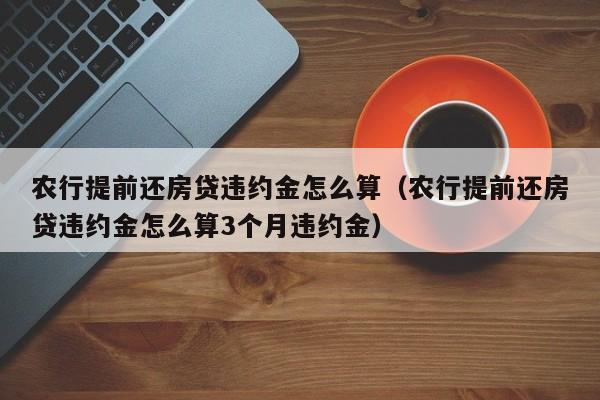 农行提前还房贷违约金怎么算（农行提前还房贷违约金怎么算3个月违约金）-第1张图片-昕阳网