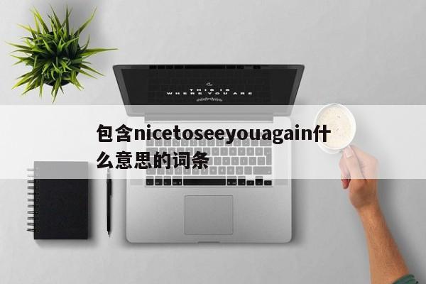 包含nicetoseeyouagain什么意思的词条-第1张图片-昕阳网